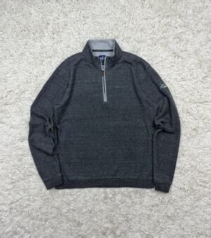 Johnnie-O Sully 1/4 Zip Pullover Mens Medium Pewter Gray Sand Hollow Resort Golf